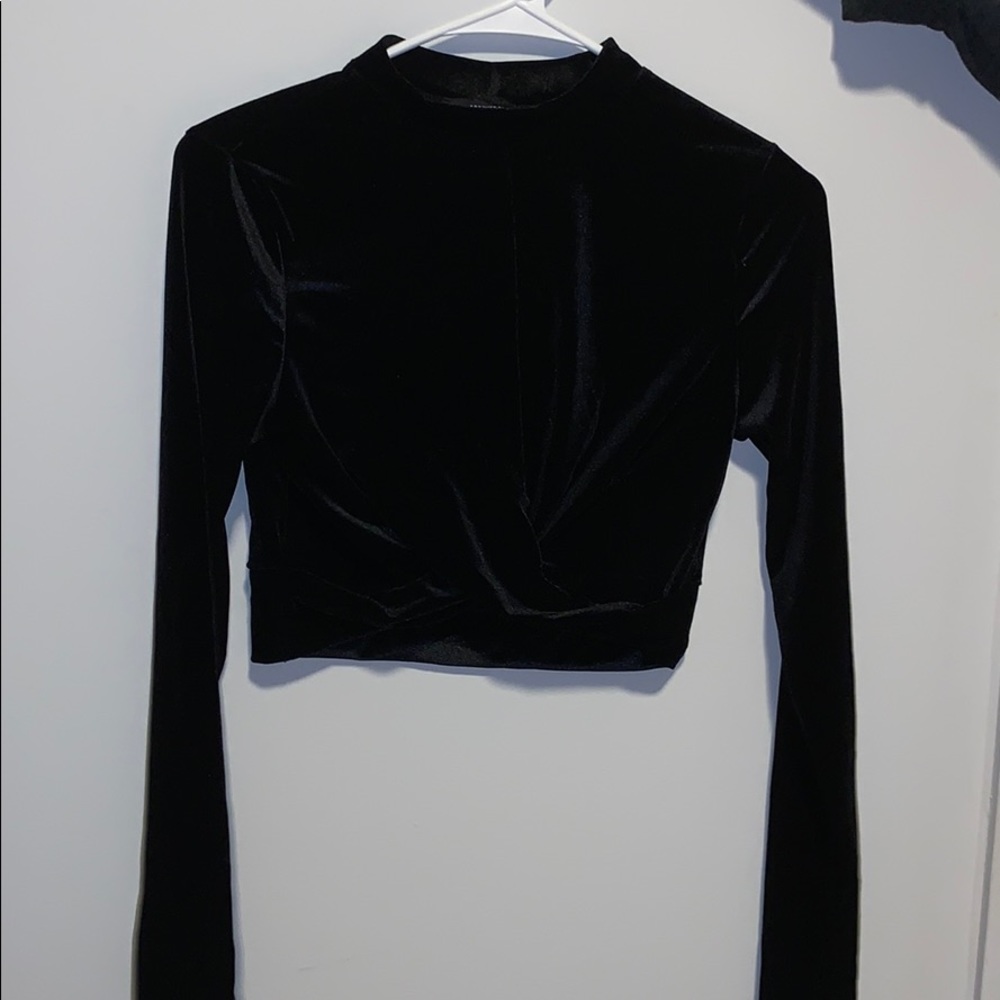 Velvet crop top